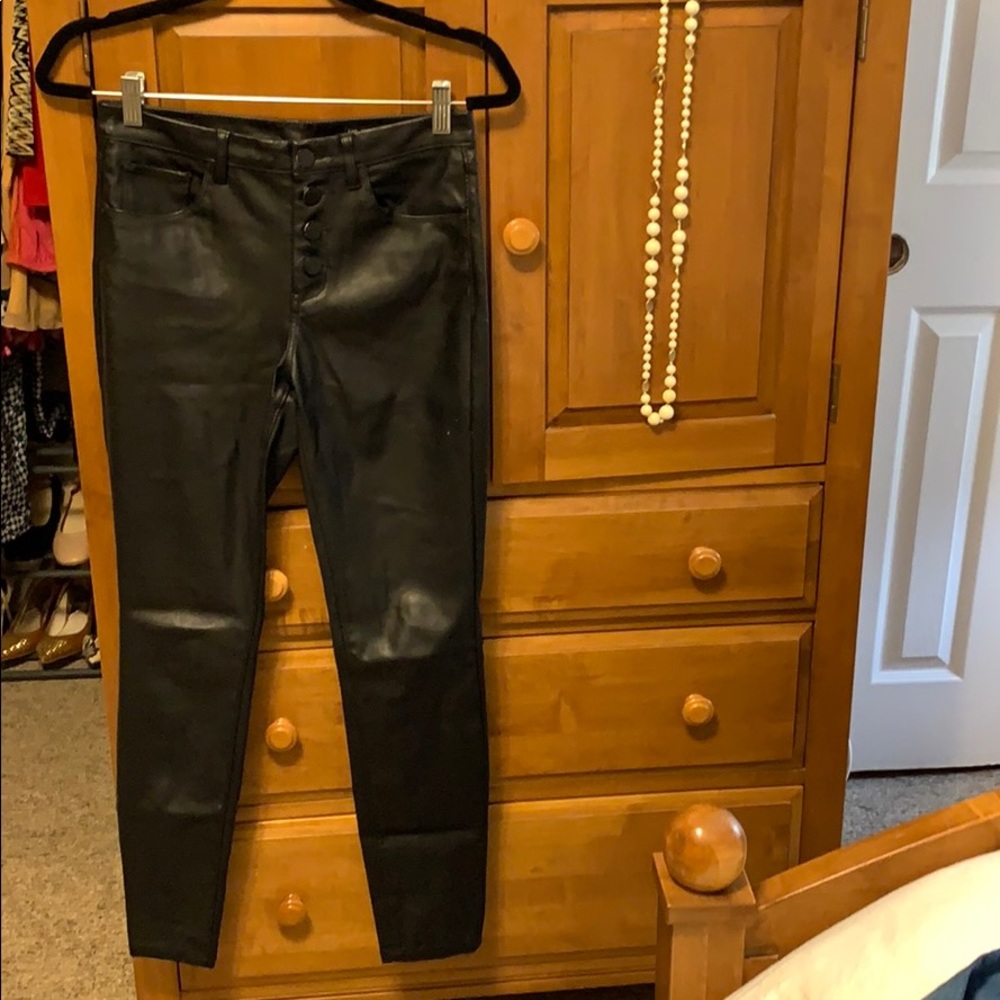 Black NYC Faux Leather Pant